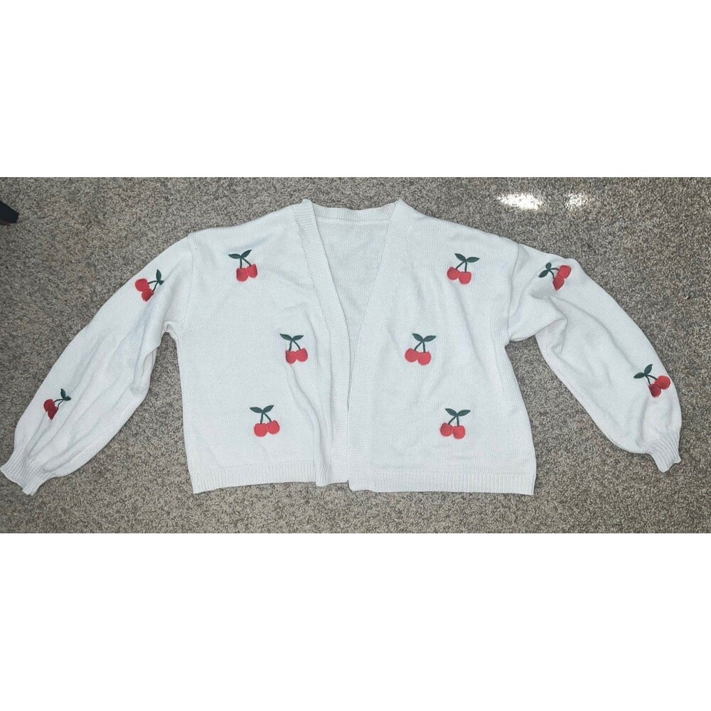 Unbranded Cherry Embroidered Cardigen 2XL
